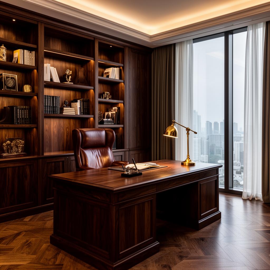 Luxury study room designed by Vijay Enterprises